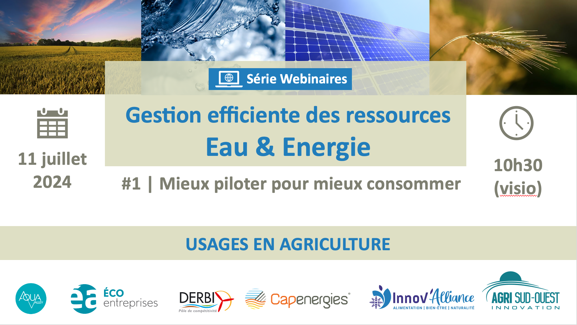 WEBINAIRE #1 EAU & ENERGIE EN AGRICULTURE