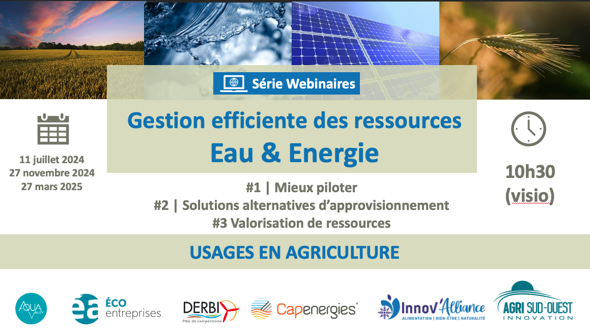 PRÉSENTATIONS - SÉRIE WEBINAIRES EAU & ENERGIE | AGRICULTURE